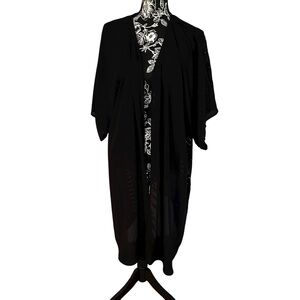 Mossimo Supply Co size LG-XL cover up with lace back 3/4 kimono sleeve